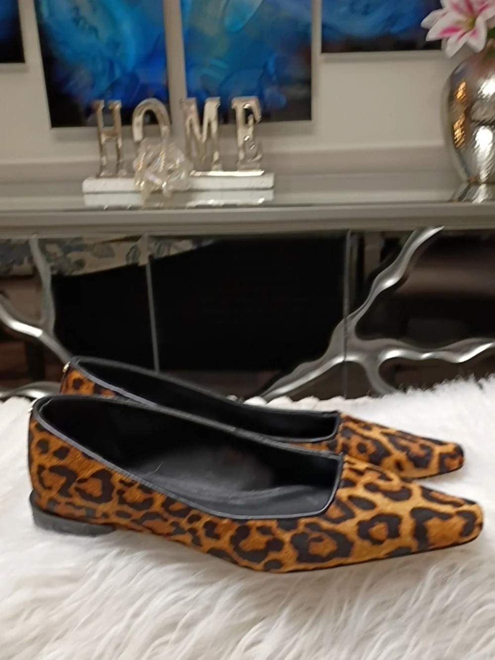 Michael Kors Darrah Cheetah Print Cow Fur Ballet Flats Women’s 6M